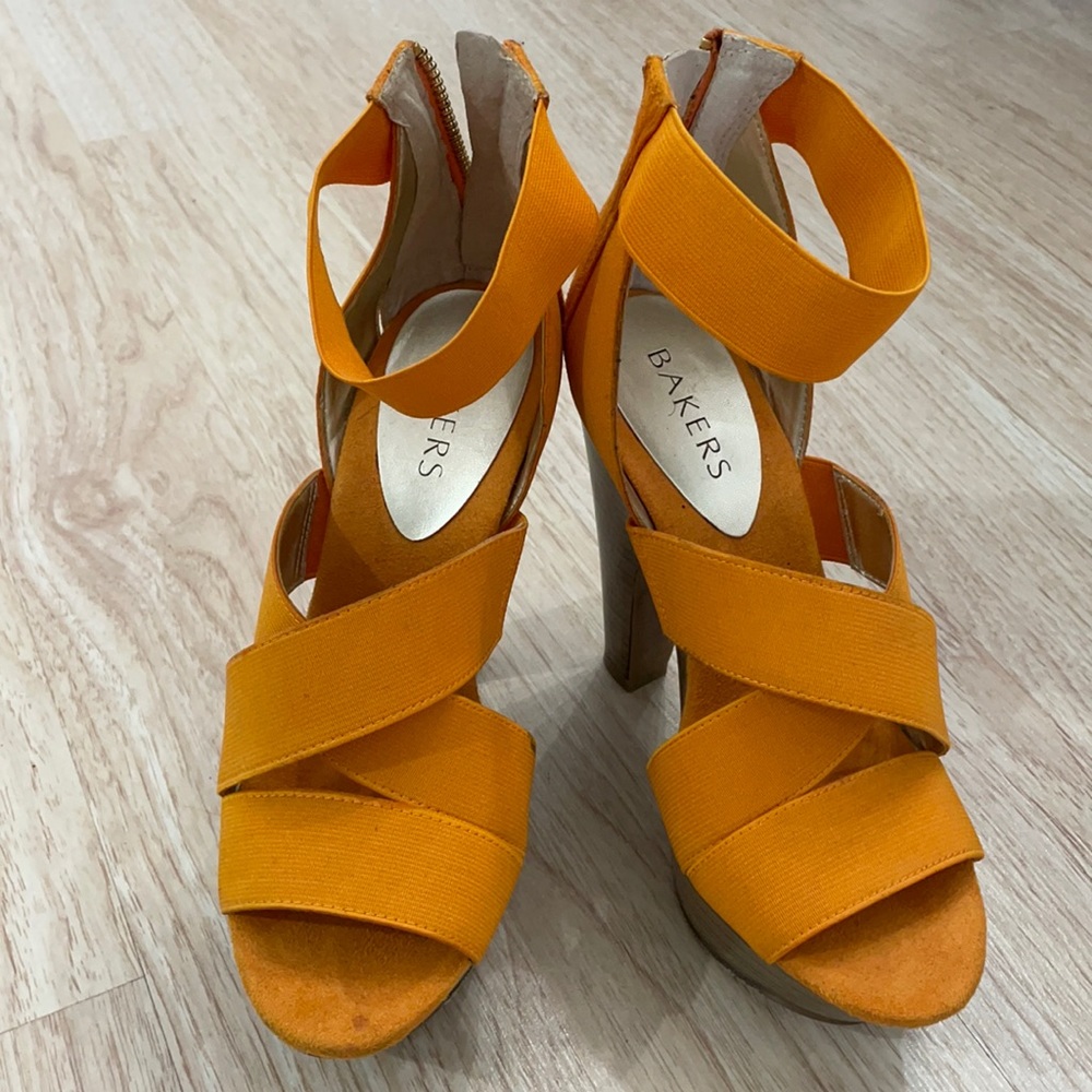 Bakers Orange Wedge Heel